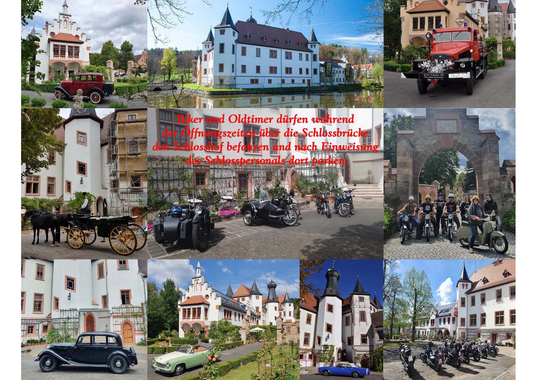 Oldtimer zu Besuch am Schloss Wolfersdorf